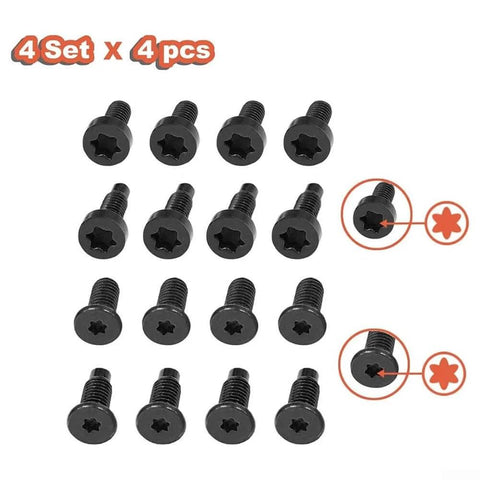 Security Screws And Screwdriver Kit For Ring Doorbell 2 And Ring Doorbell Pro, 16 black screws shown in packaging layout.