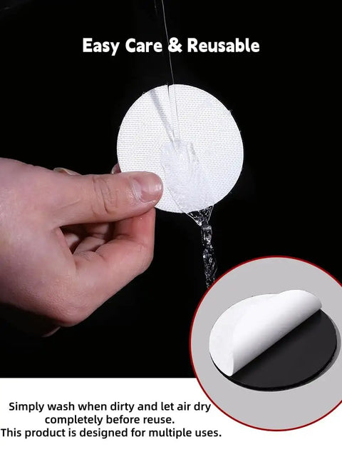 12 Pack Non Slip Rug Grip Pads Heavy Duty Strong Adhesion Low Profile Circles Easy Apply For Area Rugs Runners Stairs On Hardwood Laminate Tile Floors White