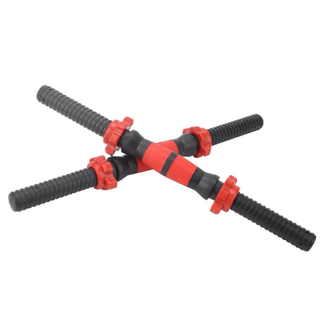40cm Dumbbell Handles With Anti Slip Rubber Grips And 4 Star Lock Nuts For Home Gym Weight Lifting durable and easy install