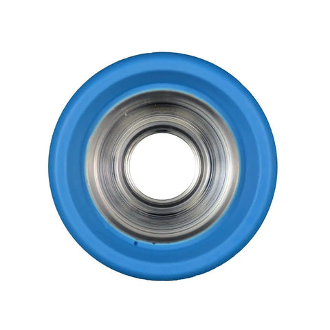 Reign 62mm By 42mm Roller Skate Wheels With Vanguard Urethane And Aluminum Hubs Sapphire 98A 8 Pack Durable High Speed Front View