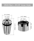 Heavy Duty C Nut Collet Adapter For CNC Router And Carving Machine ER Clamp Fits 12mm Alloy Steel dimensions and design.