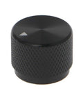 Black Aluminum Rotary Potentiometer Knob With 0.24 Inch Hole 20mm By 16mm Size PU Interior For Durable Protection