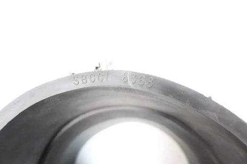 Flexible Rubber Pipe Coupling 6 Inch By 5 Inch, Durable Sewer Drain Repair Fitting, Quick Install, Leak Proof Connection With Universal Clamp Style, Ideal For Home Plumbing And Vent Lines. Close-up of 6x5 inch rubber pipe coupling with clamp.