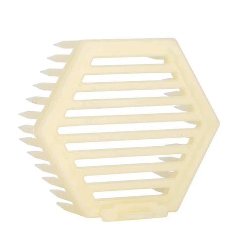 Plastic Queen Cage Needle Type Beekeeping Tool in a 10 pack, visible in close-up angled view, used for queen transport during inspections.