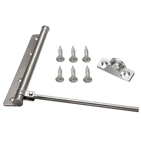 Heavy Duty Adjustable Aluminum Door Closer With Soft Close 0 To 180 Degree Swing 40 Kg Weight Capacity Silver Finish Durable Hardware