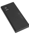 Mini UPS Battery Backup For Routers And Security Cameras With 4050 Mah Capacity, sleek black design, 22.5W output, compact size.