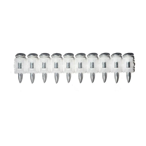 Gas Concrete Drive Pins For GX3 GX100 GX120 Tools 25mm 1 Inch Long Nails Pack Of 500 Workhorse Masonry Fasteners visible in rows