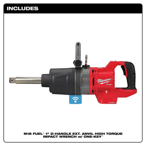1 Inch Drive D Handle High Torque Impact Wrench With Extended Anvil Bare Tool M18 Fuel No Battery Included For Lug Nut Removal