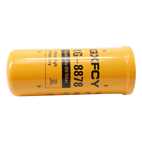 Beefed Up Heavy Duty Hydraulic Filter Replacement 1G-8878 for Bobcat Skid Steer Excavator, yellow cylindrical filter