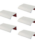 5 Pack Adhesive Edge Finger Pulls For Cabinets And Kitchen, silver aluminum drawer pulls with self-adhesive back, modern design