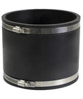 Rock Solid Flexible Pvc Pipe Coupling Connector With Stainless Steel Worm Clamp 8 Point 6 Inch Inner Diameter for 8 Inch Nominal DWV Line