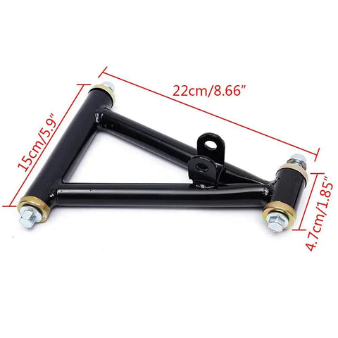Front Suspension Swingarm Assembly Kit component with measurements for DIY ATVs Go Karts Buggy and Quad Projects