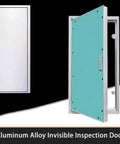 Hella Sturdy Aluminum Flush Access Panel For Drywall Ceiling And Crawlspace Plumbing Cover With Paintable Finish, open view