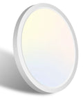 Side view of 7 Inch White LED Flush Mount Ceiling Light With Ultra Thin Round Panel, 15W 1500Lm, Color Temperature Adjustable