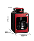 Full Automatic Bean To Cup Coffee Maker With Precision One Touch Stainless Grinder And 92 Degree Extraction, red countertop brewer.