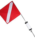 High Visibility Dive Flag With Weight Float For Scuba And Spearfishing, 4 Foot Flag, 18 By 21.5 Inch, Two Piece Float System