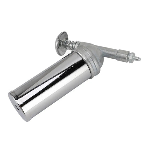 Heavy Duty Fabater Manual Oiler 80CC Stainless Steel Zinc Pump close up view with a shiny cylindrical body for precision oil control.