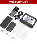 No WiFi Video Doorbell With Monitor, Wireless Doorbell Camera Using 2.4G Module, 4.3 Inch IPS Screen components laid out