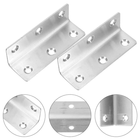 8 Pack Stainless Steel L Shaped Corner Brackets For 90 Degree Furniture And Cabinet Support, Heavy Duty Triangular Braces