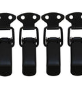 4 Pack Matte Black Spring Loaded Toggle Latch Clips For Boxes Cases Chests And Trunks Heavy Duty Weatherproof Catch Clamps