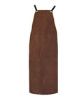 Leather Welding Work Apron With Heat And Flame Resistant Cowhide Leather, Heavy Duty BBQ Apron, Flame Retardant, 31x45 inches, brown
