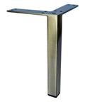 Antique Brass 12 Inch Square Metal Furniture Leg Set Of Four With Top Mount Brackets Heavy Duty Support For Sofas Cabinets And Entertainment Centers Glide Bottom Feet Built To Last And Lookin Fresh In Any Room showing one leg with top mount bracket