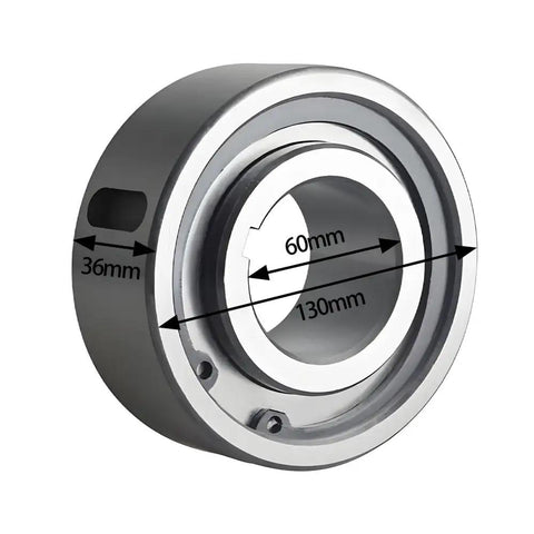 Straight Up Killer Professional Overrunning Clutch And One Way Wedge Bearing Assembly For Industrial Hoist Conveyor And Heavy Duty Machinery Precision Engineered Solid Replacement, 130mm diameter, 36mm width.