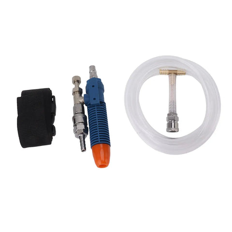 Keep Your Cool Under Pressure With This Tough Aluminum Industrial Cooling Vest Leveraging Pro Vortex Tube Tech To Pump Raw Compressed Air Cooling Directly Over You All Shift Without Plugs Or Batteries, includes air hose and attachments.