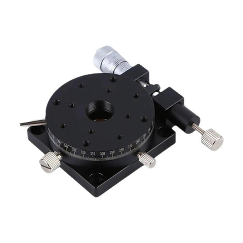 Dead Nuts Accurate 125Mm Manual Rotary Stage With Precision Linear Bearing Design For 360 Degree Smooth Glide Sliding Motion and 49N capacity top view.