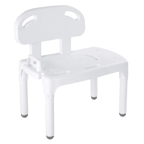 Universal Tub Transfer Bench Bath Seat With Backrest And Adjustable Legs For Left Or Right Hand Entry Easy Tub Transfer Chair