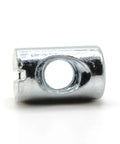 Top Shelf Cross Dowel Barrel Nuts Replacement Screws Built Different For Smooth Furniture Assembly close-up of zinc steel connector for DIY wood joins.