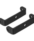 Heavy Duty U Shaped Shelf Brackets Set In Black With Center Hole