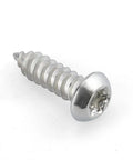 100 Pack M4 X 12mm Button Head Torx Self Tapping Screws For Wood And Sheet Metal In Premium 304 Stainless Steel rust resistant.