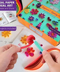 Beginner Quilling Kit For Kids And Adults With Tools, Easy Step By Step Instructions, Handy Storage Box, DIY Paper Quilling Bundle on table