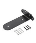 Solid Stainless Steel Floating Shelf Brackets With Hidden Wall Mount Hardware For Wood Shelves, Brushed Finish, Rock Solid Heavy Duty Support That Resists Rust, No Sag Design, Minimalist Invisible Mounts For A Clean Modern Look. Black floating shelf bracket with screws