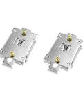 2 Pack 35mm DIN Rail Mount Brackets Stainless Steel Rail Fixing Clips Adapters For Single Phase Solid State Relays 2.54 By 1.73 Inches