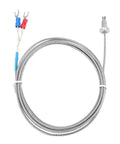 K Type Thermocouple Temperature Sensor With M6 Screw Fine Thread, 0-400C Range, 2M Wire, Plug And Play Probe For Controllers And Displays