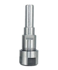 Premium 12.7Mm Diameter Shank Router Collet Extension Chuck Holder Adapter in silver steel, 80mm length for woodworking.