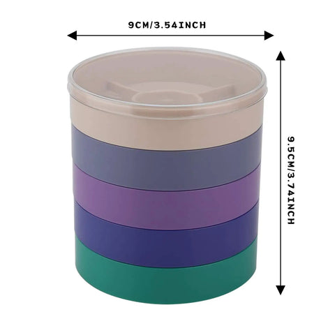 Round Watch Parts Tray With Stackable Layers And Portable Storage Case Built Tough With ABS showing dimensions