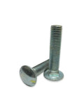 Two And A Half Inch Carriage Bolts Grade 2 Zinc Plated Three Eighths Inch Threads 1 Qty Durable Hardware Kit For Building And Maintenance Projects Ideal For DIY Carpentry Furniture Fencing Decking And Woodworking, two zinc-plated carriage bolts