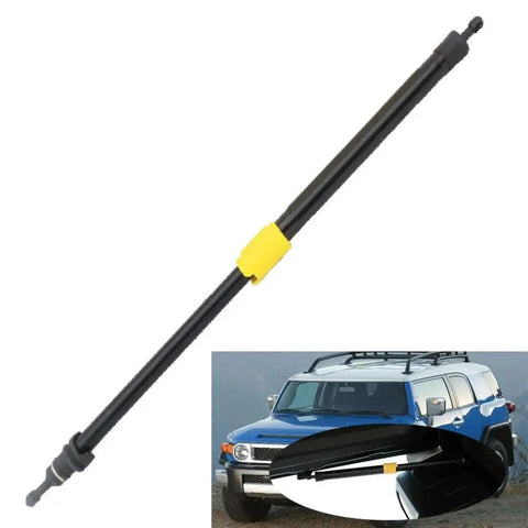 Beefed Up Rear Liftgate Strut Support For Toyota FJ Cruiser 2007 To 2014, high strength steel back door damper with yellow clip.