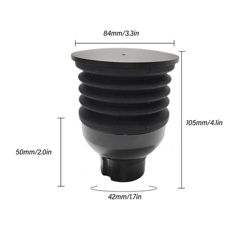 Premium Coffee Grinder Single Dose Funnel With Compact Air Blower And Durable Silicone Bean Hopper, 105mm tall.