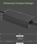 Dimensions and weight of 100W USB-C Battery Charger for Mavic 3 Pro Cine Classic and Air Series Avata Mini 4 drones charging hub.