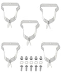 Five Set Stainless Steel Window Well Cover Clips Hardware Kit for Basement Window Covers including screws and washers
