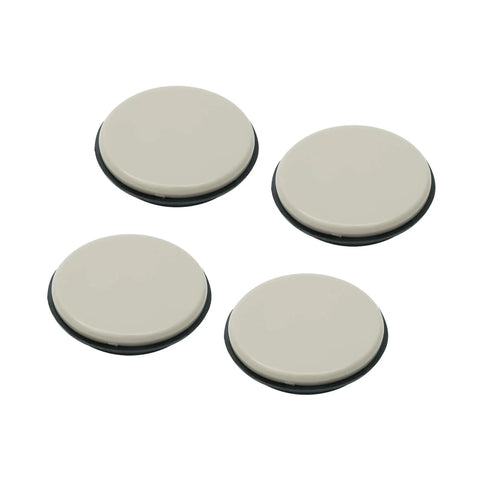 1-3/4 Inch Round Slide Glide Furniture Cups Reusable Black 4 Pack For Sofas Tables Beds And Dressers, Easy To Slide, Floor Safe
