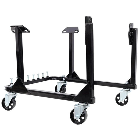 Heavy Duty Engine Stand With Wheels 750 Lbs Capacity Steel Motor Cradle With 4 Swivel Casters And 4 Hook Positions Easy Assembly
