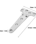 Heavy Duty Stainless Steel T Type Door Hinge For Gates And Doors Thickened Build 151 By 75 By 4.5 mm Rugged And Reliable Home Hardware
