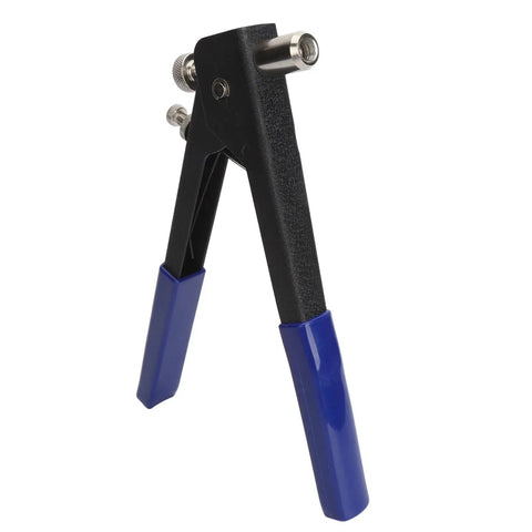Close-up of rivet tool from Rivet Nut Tool Kit Gun Set 86 Piece Riveting Pack With Alloy Steel Mandrels For DIY projects
