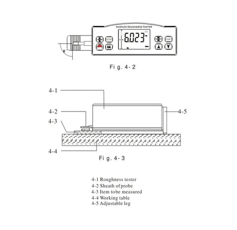 Spot On Precision Digital Surface Roughness Tester For Metal SR T 6200, showing LCD display and components for use in measurements.