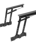 Dope Lift Up Top Coffee Table Mechanism With Spring Assist Air Operated Convertible Desk Hardware Hinge Bracket, black steel